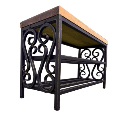 Кованая банкетка МФ-1 золото 