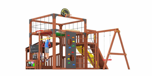 Детская площадка для дачи Савушка КУБ-5 Махагон