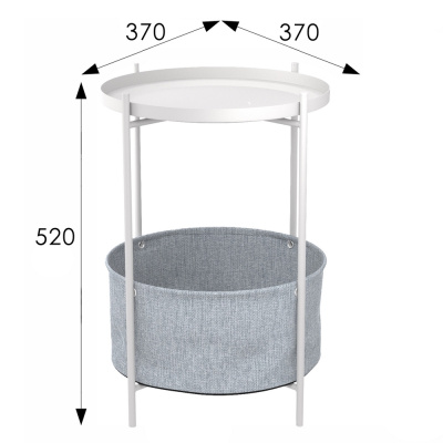 Стол журнальный Берген белый 
