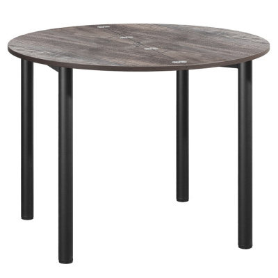 Стол-консоль Далис 2 сосна пасадена металл черный 