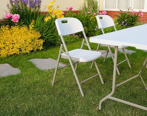 Набор садовой мебели CALVIANO стол пластиковый 244см и 4 стула