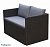 Плетеный диван-трансформер S330A-W63 Brown