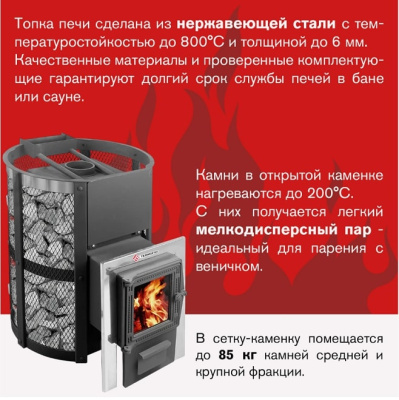 Печь для бани Термофор Кольчуга 14-18