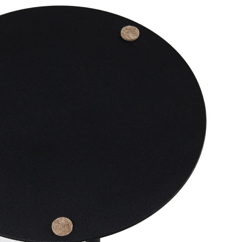 Стол приставной круглый МеталлАрт М015 белый мрамор черный 