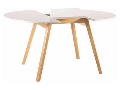 Стол обеденный SIGNAL OPERA раскладной белый мат бук 