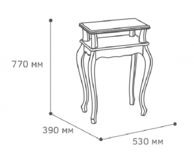 Подставка Берже Л молочный дуб 
