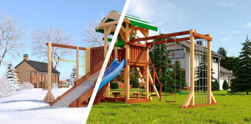 Детская спортивная площадка для дачи Савушка 4 Cезона 6