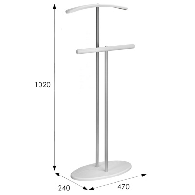 Вешалка костюмная Дэви 2 белый 