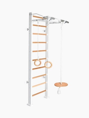 Детский спортивный комплекс Perfetto sport Scala in legno bianco-naturale PS-112