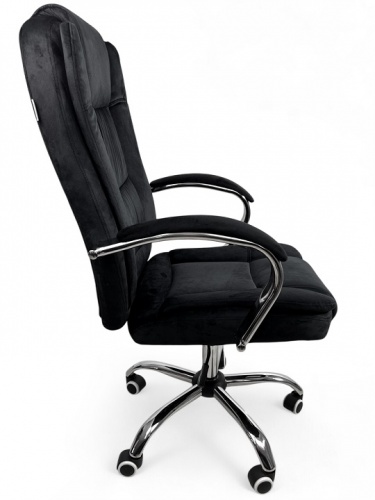 Кресло с регулировкой высоты Calviano Bravo черный велюр 