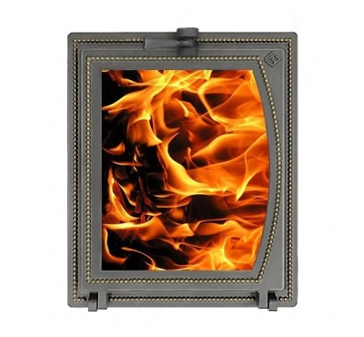 Дверка ВЕЗУВИЙ каминная 240 (Бронза)