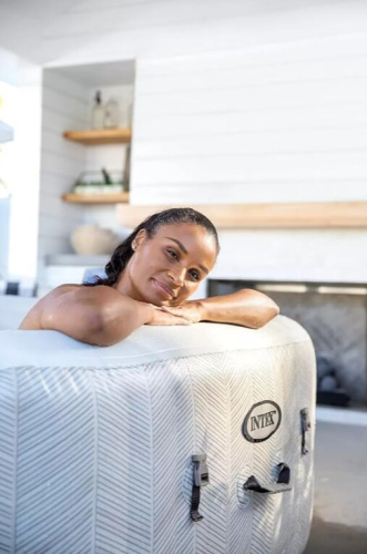 Бассейн-джакузи Intex PureSpa Chevron Deluxe (195x195x71 см)