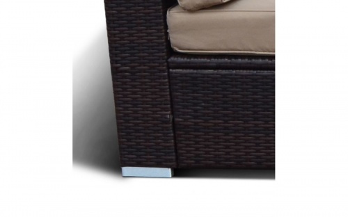 Плетеный модульный диван YR822BB-Brown/Beige