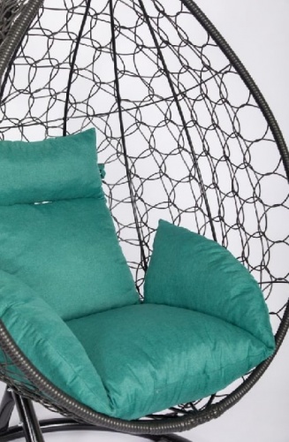 Подвесное кресло Скай 01 черный подушка зеленый 
