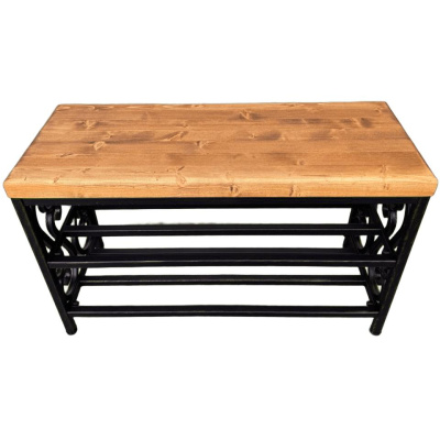 Кованая банкетка МФ-1 золото 