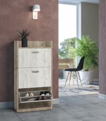 Тумба для обуви СН-100.07 дуб крафт белый дуб крафт серый 