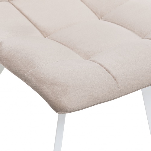 Стул Leset Скай металл белый велюр Sand 