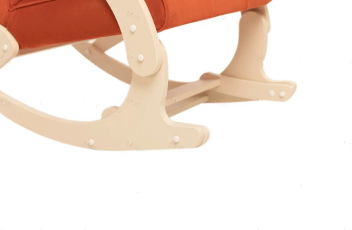 Кресло-качалка Leset Хилл с подножкой слоновая кость Velur V39