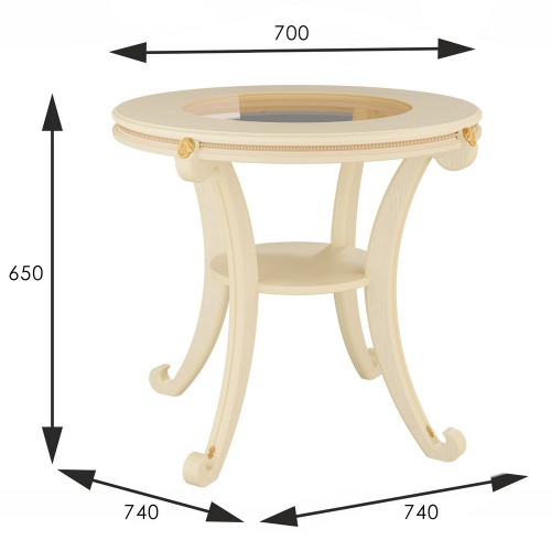 Стол журнальный Глория С Л дуб шампань 