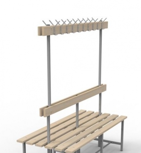 Скамья СВТ-5(2) двойная с крючками 