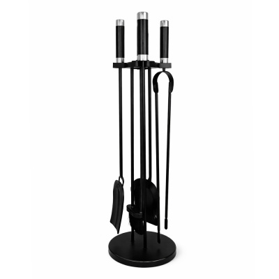 Набор каминный EVEREST K042-SB никель черный