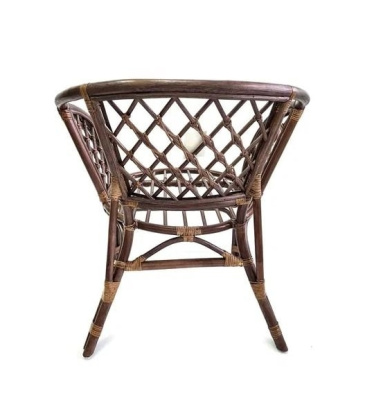 IND Кресло Багама 1 орех подушка коричневая 