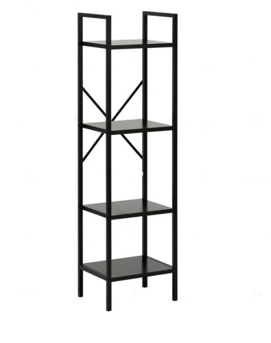 Стеллаж Leset Стилвуд 14 узкий 4 полки черный 