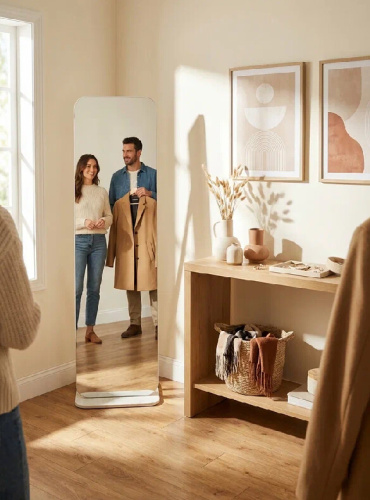 Зеркало напольное Стелла 4 дуб крафт белый 