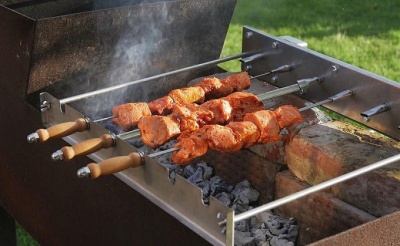 Мангал автомат Чудо 5 шампуров с двигателем