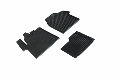 Резиновые коврики салона Сетка для Peugeot Expert 2018- Черные