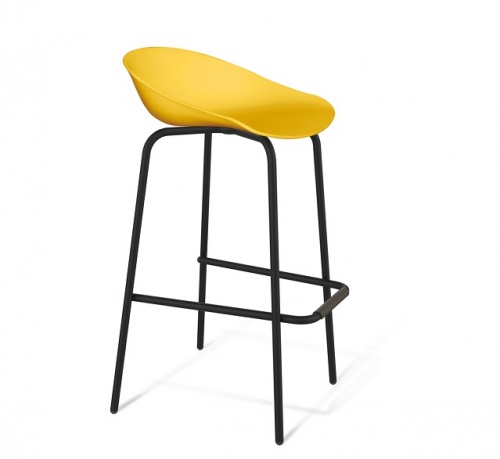 Стул барный Sheffilton SHT-ST19/S29  желтый черный муар 