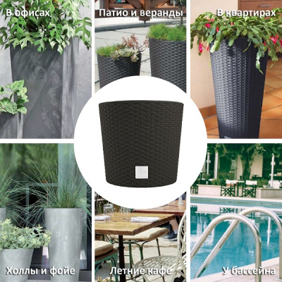 Кашпо для цветов Prosperplast Rato Round DRTUS400L-440U