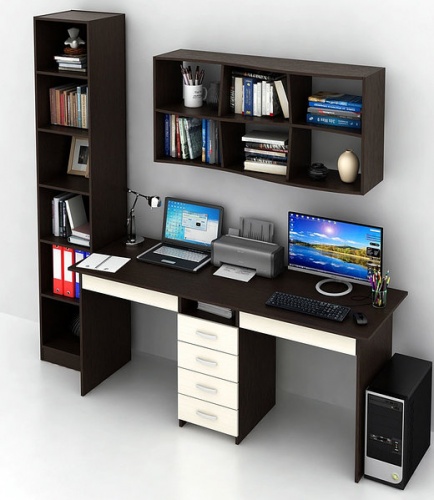 Стол для двоих Тандем-2Я (0120) венге/дуб молочный 