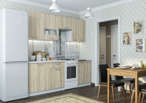 Кухонный гарнитур SV-мебель Розалия 1,7 Белый/Дуб сонома 