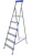 Стремянка металлическая с широкой ступенью NIKA (6 ступеней)