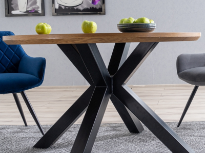 Стол обеденный SIGNAL RITMO 120 дуб/черный мат 