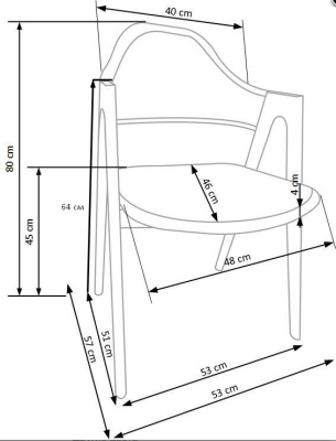 Стул HALMAR K247 белый дуб медовый 