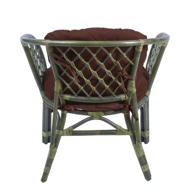 IND Комплект Багама 1 дуэт олива подушка коричневая 