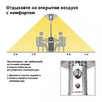 Уличный газовый обогреватель Aesto A-01