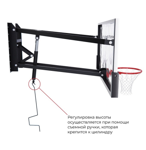 Баскетбольный щит DFC стекло 12 мм 180 х 105 см