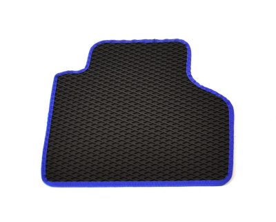 Коврики салона резиновые с кантом, ромб, для Chevrolet Niva (2123), синий кант, комплект 5 шт.
