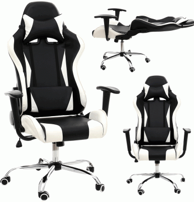 Офисное кресло LUCARO RACER EXCLUSIVE black white 