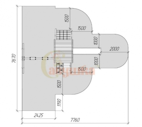 Детская спортивная площадка для дачи Савушка ХИТ 6
