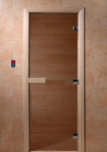 Дверь для сауны Doorwood Теплая ночь 800x2100 бронза матовая