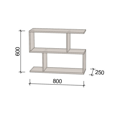 Полка навесная СН-100.34 белый 
