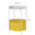 Стол журнальный Элдей жёлтый белый 