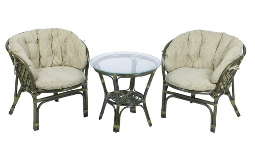 IND Комплект Багама дуэт олива подушка бежевая 