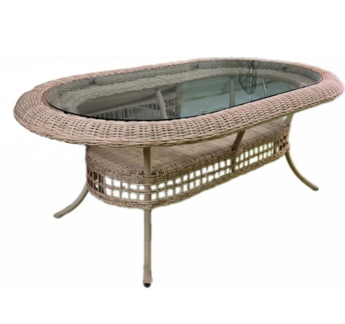 Стол обеденный овальный ROBI 7019 серо-коричневый 