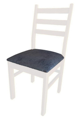 Стул МДК-341 Эмаль белая Микровелюр серый Дуб 