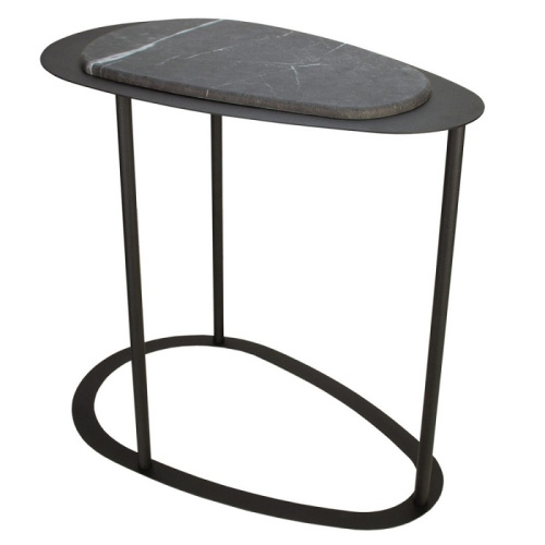 Стол журнальный МеталлАрт М024 черный мрамор 